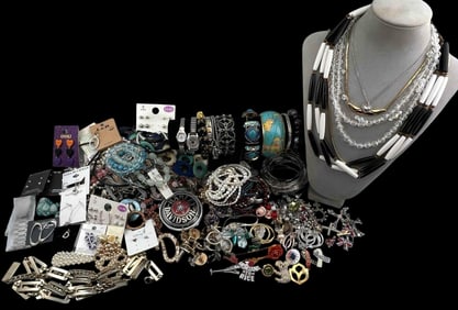 Large Lot Of Costume Jewelry