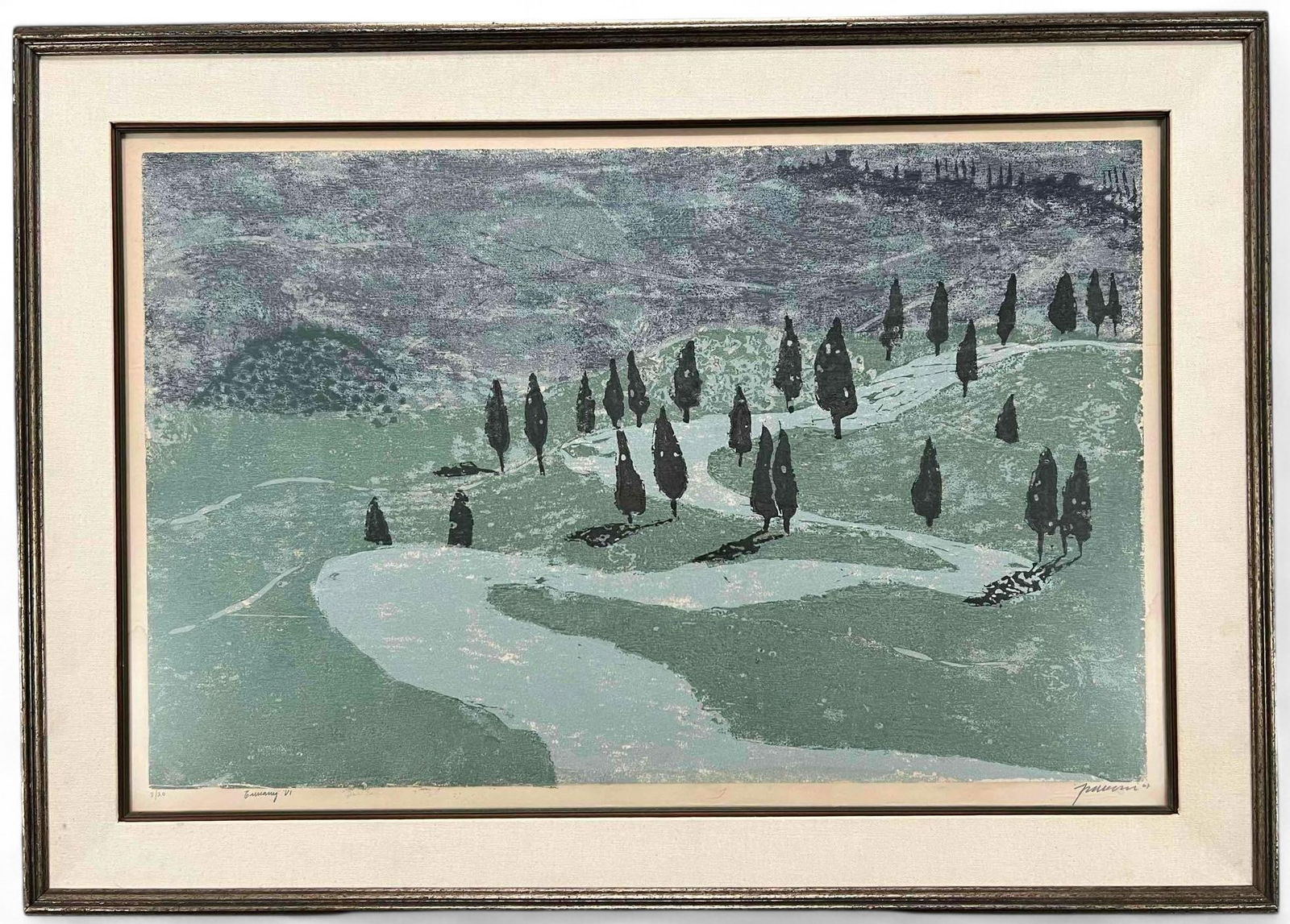 Antonio Frasconi (1919-2013), Tuscany VI, Mid Century Woodcut (1 of 20)