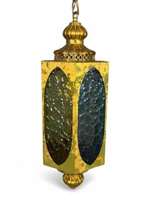 Mid Century Brass Pendant Light