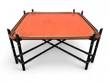 Baker Furniture Red Tray Top Coffee Table