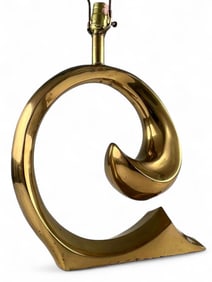 Mid Century Modern Pierre Cardin Style Brass Table Lamp