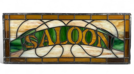 Older Stained Glass Saloon Sign