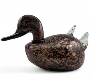 Murano Art Glass Duck Figure