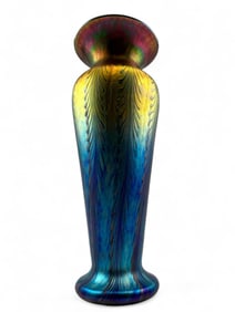 Lundberg Studios Iridescent Art Glass Vase