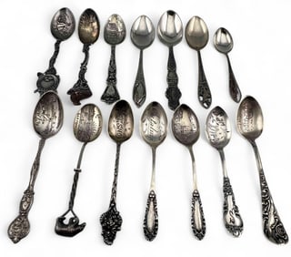 California Sterling Silver Souvenir Spoons