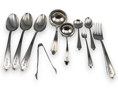 International Sterling Silver Art Deco Flatware