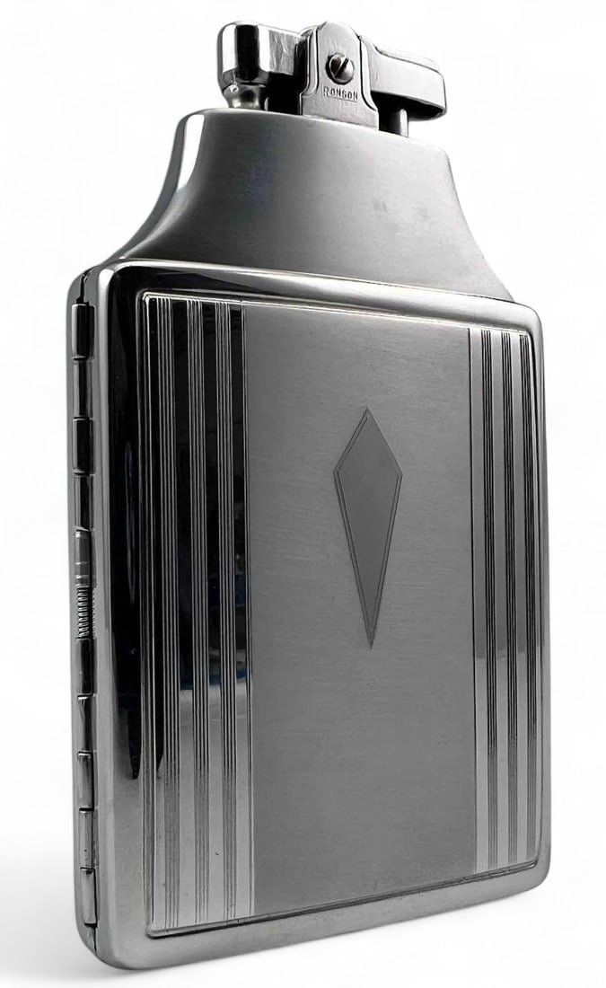 Ronson Art Deco Lighter & Cigarette Case (1 of 9)