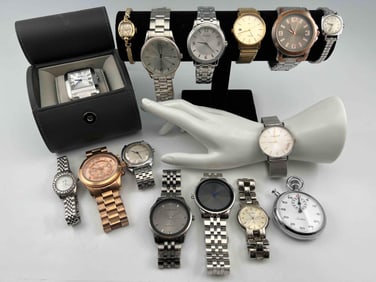 Lot Of Men's & Women's Watches, Including Bulova, Coach, Geoffrey Beene, Michael Kors
