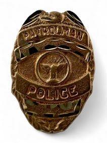 14K Police Badge Pendant