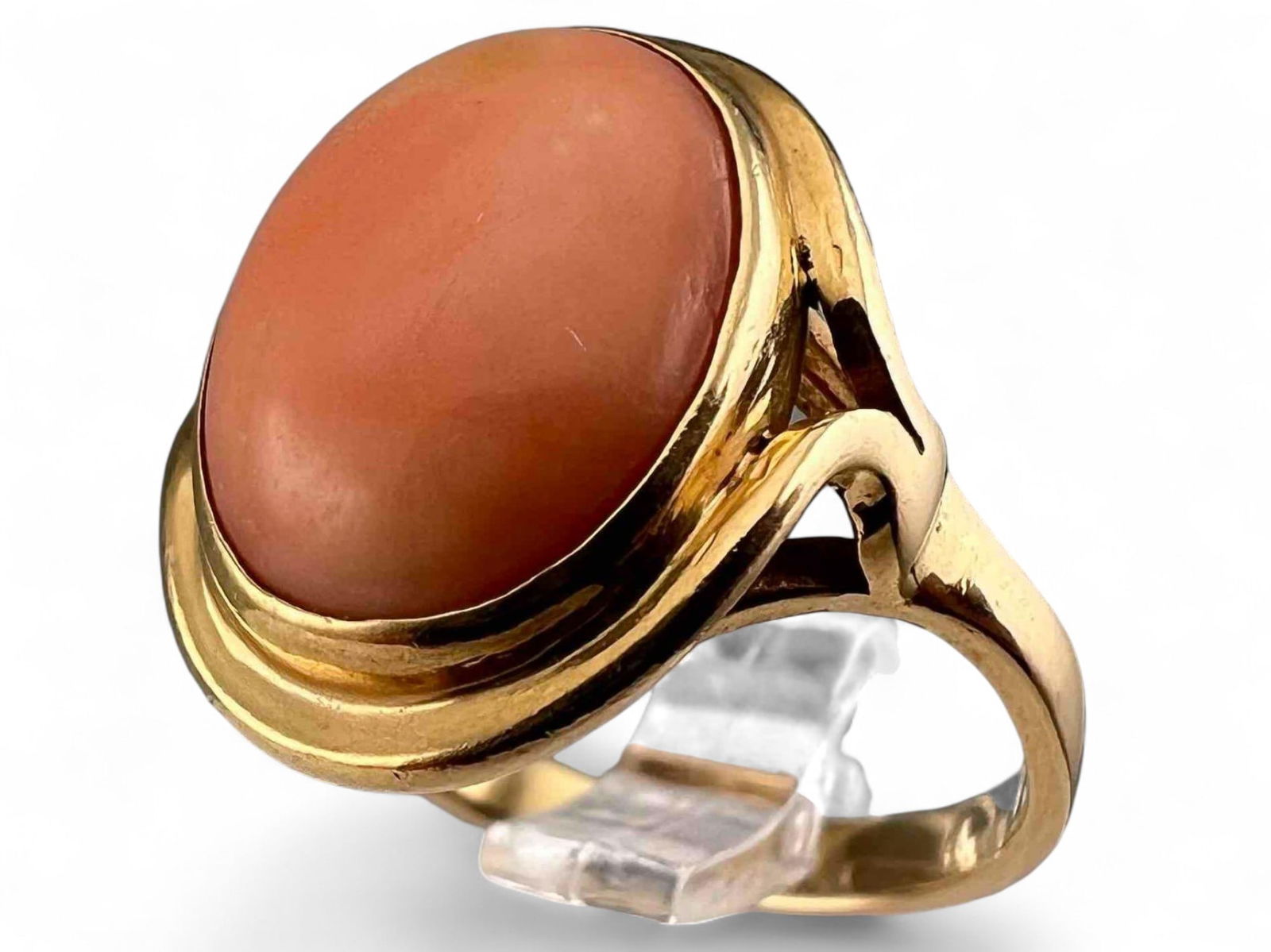14K Coral Cabochon Ring (1 of 6)
