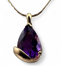 14K Amethyst Necklace
