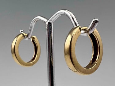 14K Yellow Gold Hoop Earrings