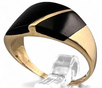 14K Black Onyx Ring