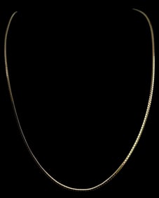 14K Italian Yellow Gold Box Chain