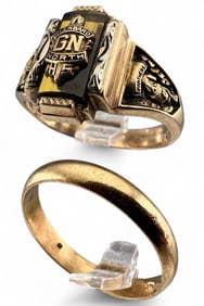 Two 14K & 10K Rings