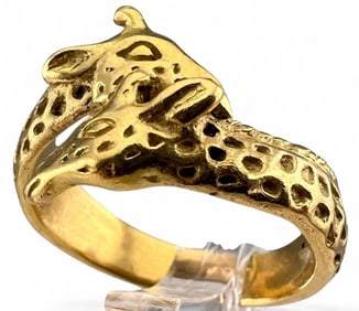 18K Yellow Gold Giraffe Ring