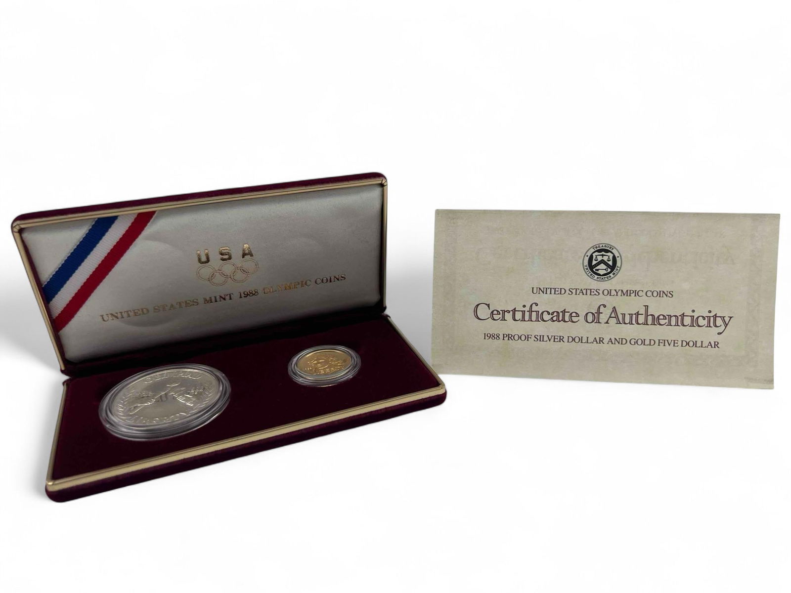 United States 1988 Olympic Gold & Silver Coin Set (1 of 5)