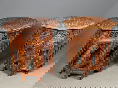 Two Indian Octagonal Side Tables