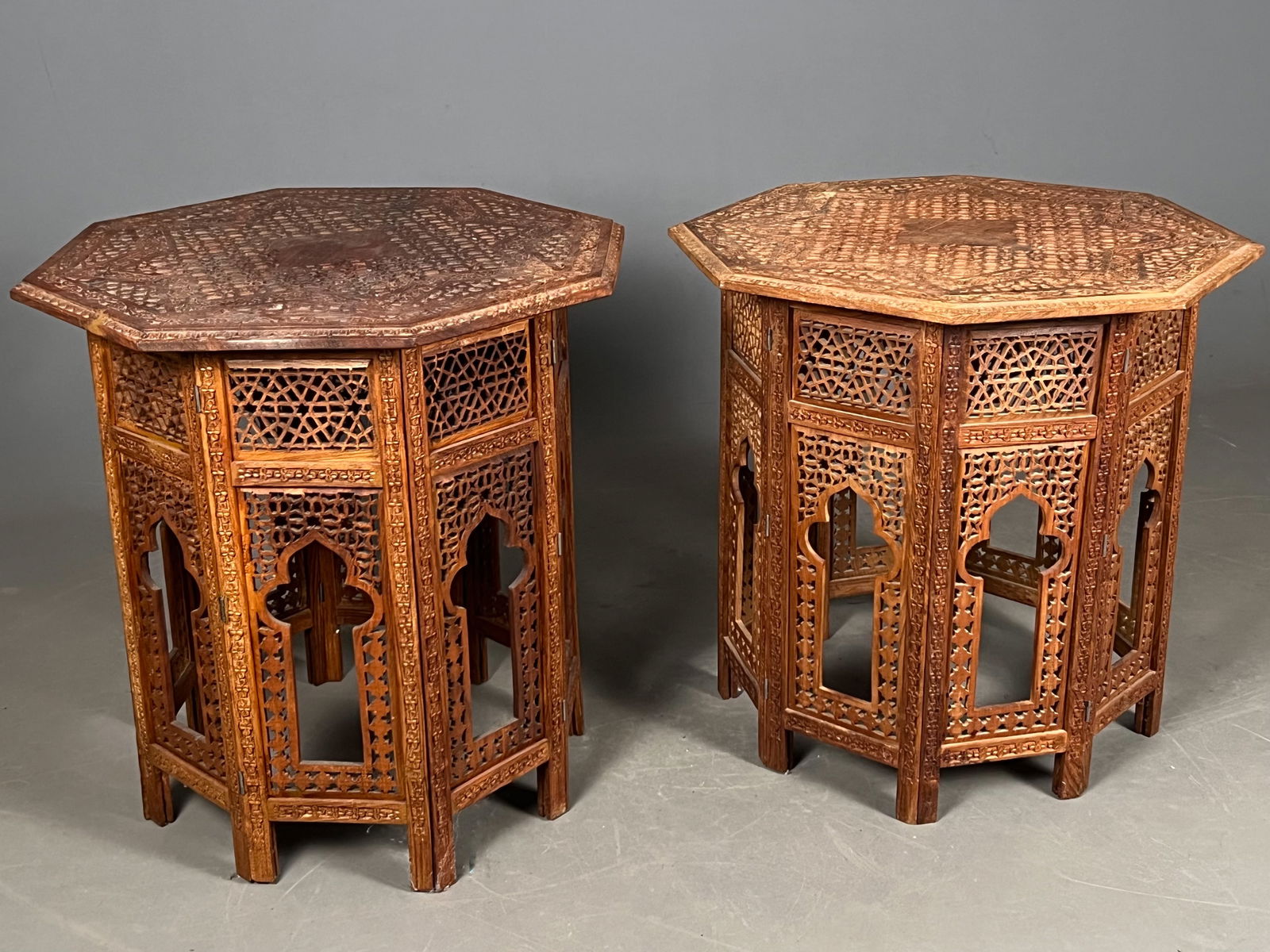 Two Indian Octagonal Side Tables (1 of 13)