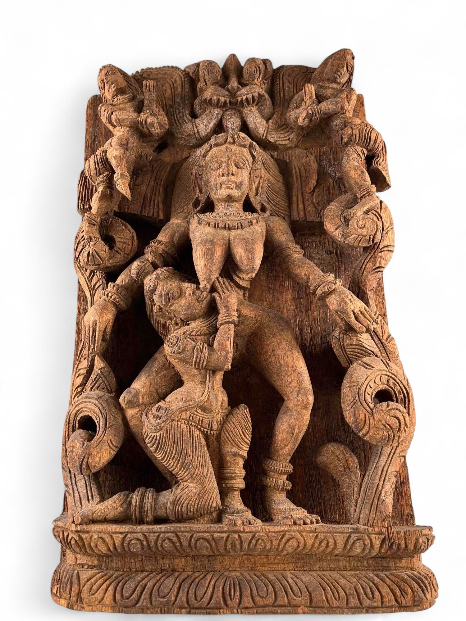 Indian Deep Relief Wood Carving Of A Goddess (1 of 14)