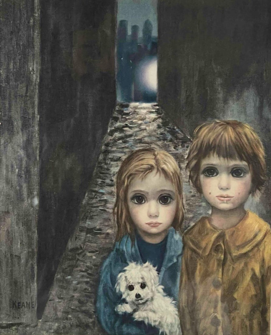 After Margaret Keane (American, 1927-2022), Lost, Big Eyes Series, Mid Century Lithograph (1 of 10)