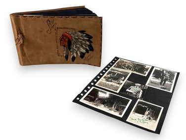 1932 Road Trip Photograph Album & Journal, Including Photos Of Native Americans, Compton Earthquake