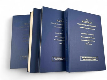 The Massorah, Compiled From Manuscripts, Christian D. Ginsburg, 1975, Four Volumes