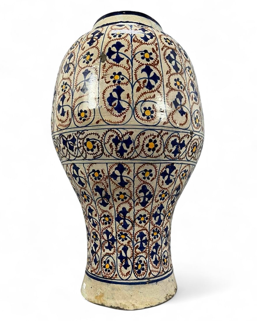 Large Polychrome Earthenware Floor Vase (1 of 12)