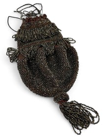 Edwardian Black Beaded Evening Bag