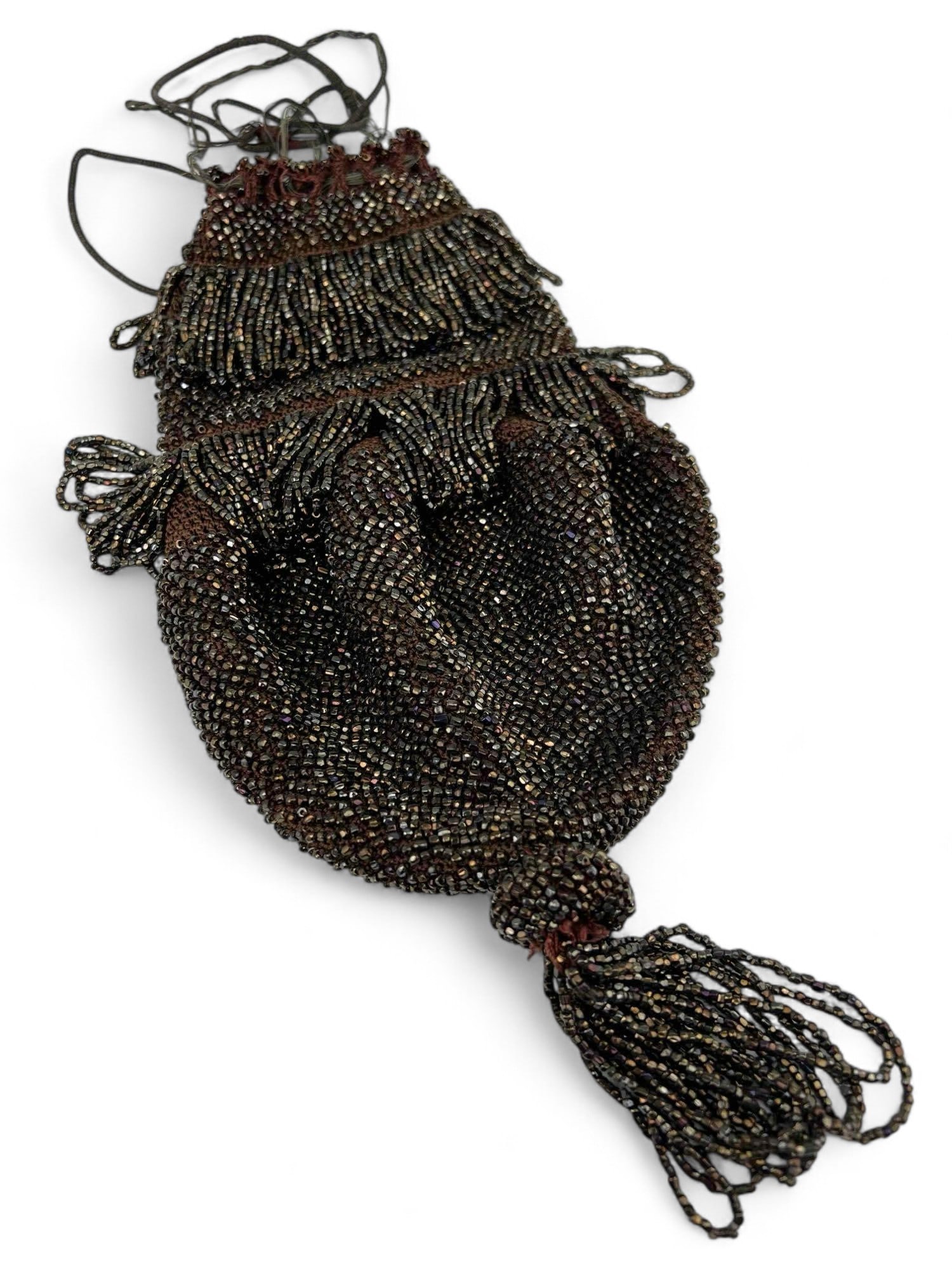 Edwardian Black Beaded Evening Bag (1 of 12)