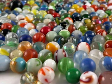 Collection Of Vintage Glass Marbles