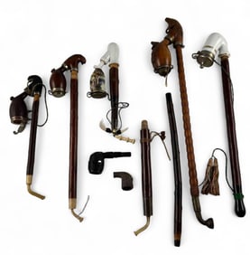 Grouping Of Antique Black Forest Pipes