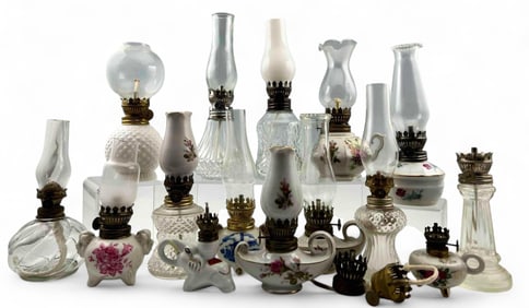 Collection Of Miniature Oil Lamps