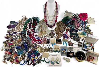 Large Lot Of Costume Jewelry