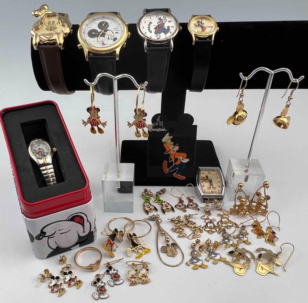 Disney Costume Jewelry & Watches, Includes Seiko: Disney Watches & Costume Jewelry, Includes Seiko. Seiko Mickey Mouse watch face approximately 1.375in.