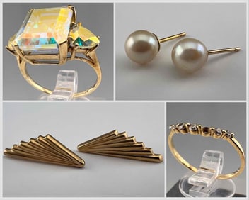 14K, 10K Jewelry Grouping