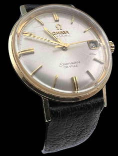 Omega Seamaster Deville Wrist Watch: Omega Seamaster Deville Wrist Watch. Running, unknown timekeeping accuracy. Face approximately 1.25in.