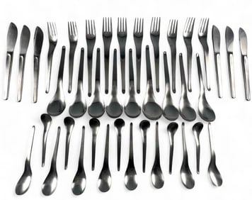 C. Hugo Pott, 40 Piece Mid Century Modern Partial Flatware Service