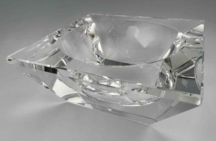 Gump's Modern Crystal Centerpiece Bowl