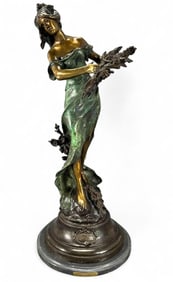 After Auguste Moreau (French, 1834-1917), Reine Des Pres, Large Bronze