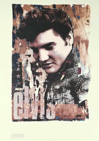 Gered Mankewitz Ink Icons Portrait Of Elvis Presley From The Las Vegas Hard Rock Hotel & Casino