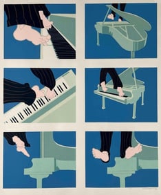 Barefoot Piano Player, Pencil Signed Print
