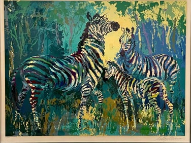 LeRoy Neiman, Zebra Family, Serigraph