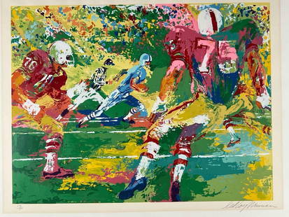 LeRoy Neiman (American, 1921-2012), Scramble, Serigraph: LeRoy Neiman (American, 1921-2012), Scramble, Serigraph. Pencil signed lower right. Edition 278/300. Blind stamp lower left. Sheet approximately 32.75W x 27.0H in. Image?approximately 27.0W x 20.5H in