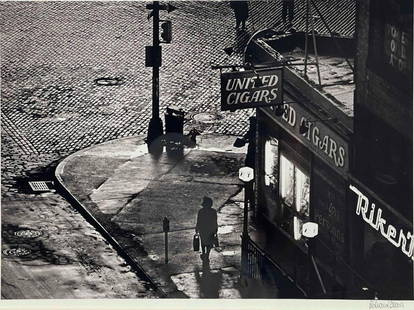 Richard Blair (American, b. 1948), Upper West Side, Silver Gelatin Print: Richard Blair (American, b. 1948), Upper West Side, Silver Gelatin Print. Signed lower right. As framed approximately 28.25W x 22.25H x 1.375D in. Sight approximately 18.375W x 13.375H in.