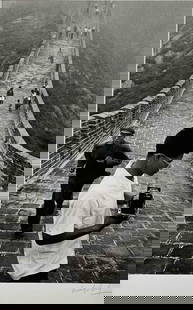 Marc Riboud (French, 1923-2016), Great Wall, Hebei Province, China, 1971, Gelatin Silver Print: Marc Riboud (French, 1923-2016), Great Wall, Hebei Province, China, 1971, Gelatin Silver Print. Pencil signed lower right. Signed, titled, dated on verso. Artist's stamp on verso. Purchased Scott Nich