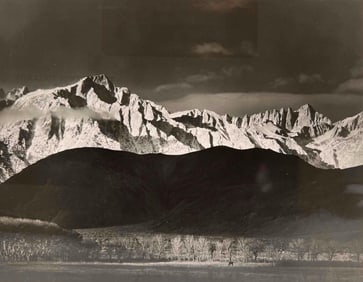 Ansel Adams, Winter Sunrise, Sierra Nevada, From Lone Pine, California 1944