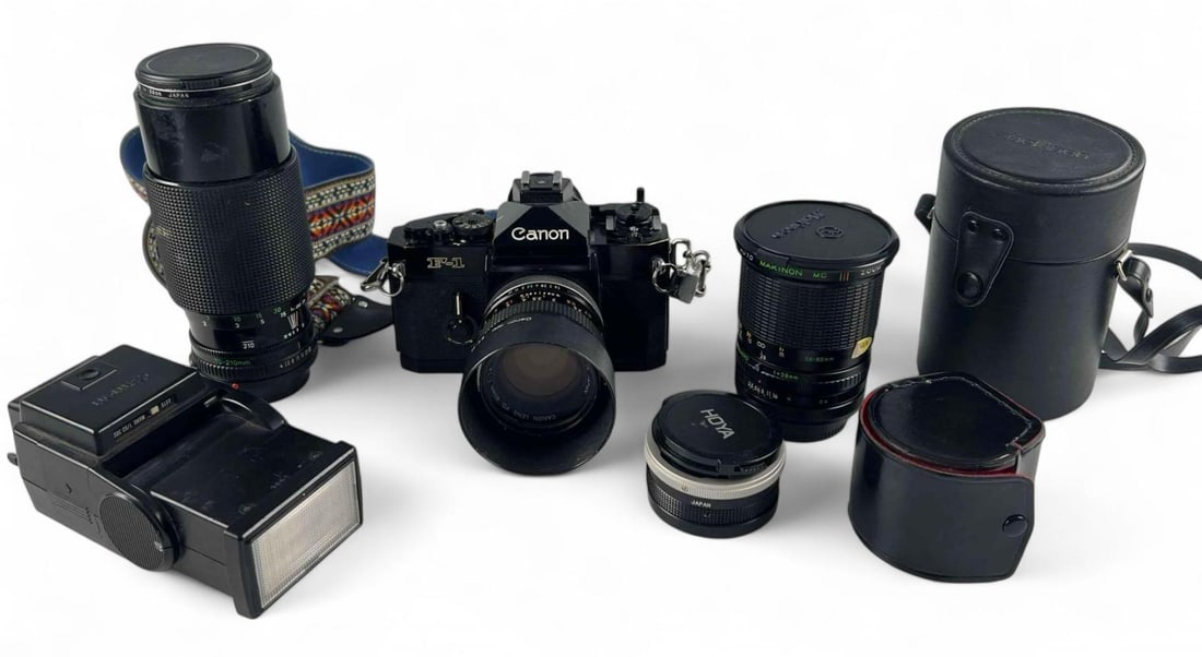 Canon Fl Camera With Lenses, Including Canon FD 50mm 1:1.4 & Canon Zoom FD 70-210mm 1:4 (1 of 20)
