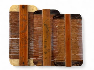 Three Antique Chinese Bamboo Combs