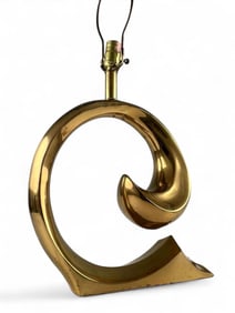 Mid Century Modern Pierre Cardin Style Brass Table Lamp